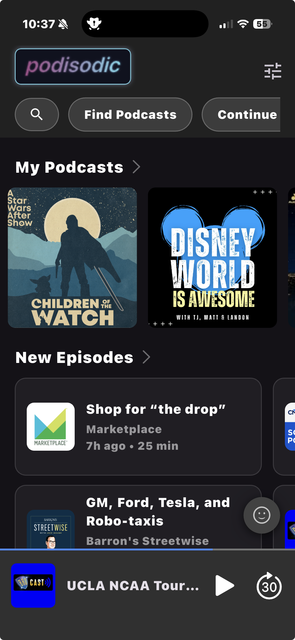 Podisodic app preview