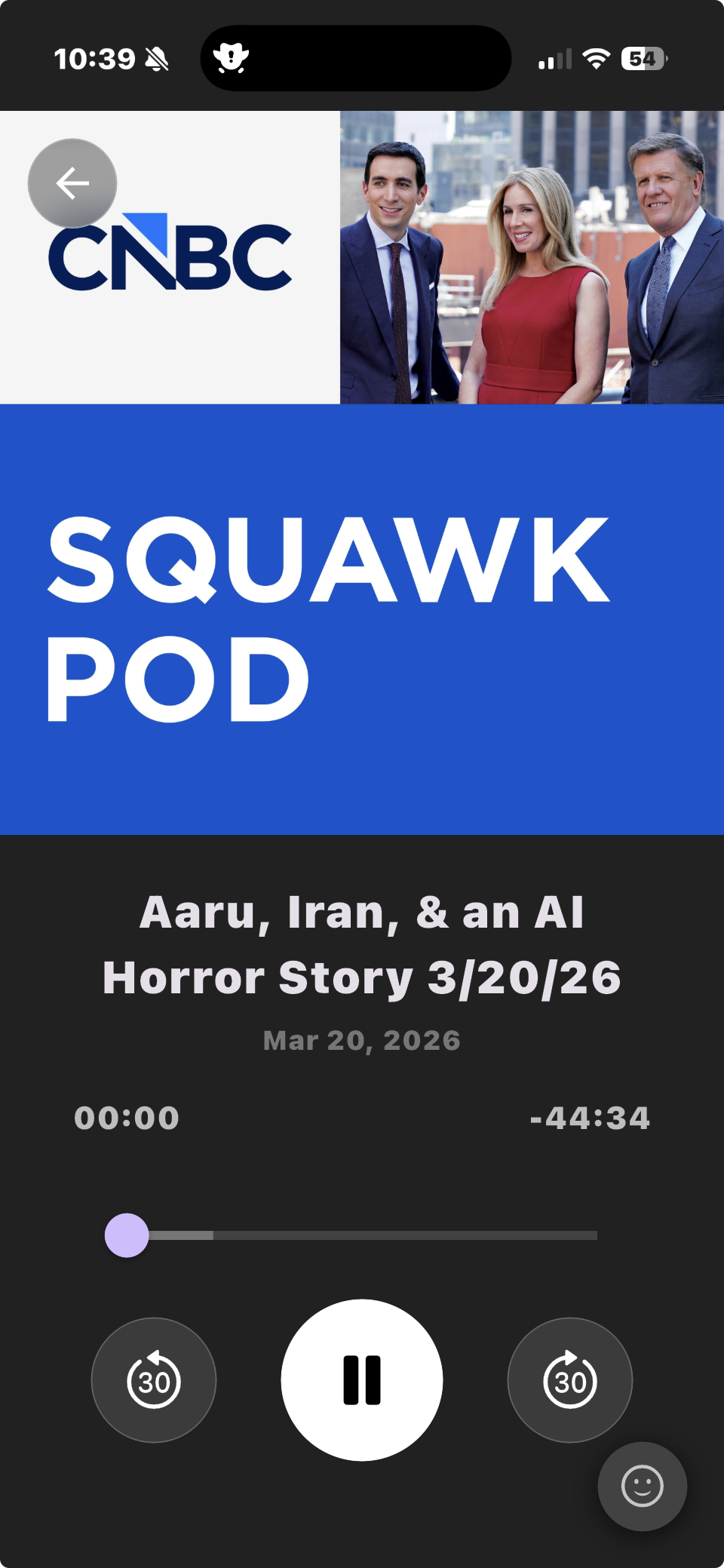 Podisodic player screen